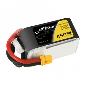 TATTU 450mAh 14.8V 75C 4S1P Lipo Battery Pack with XT30
